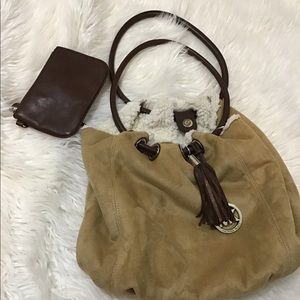 Michael Kors Faux Shearling Shoulder